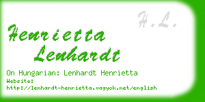 henrietta lenhardt business card